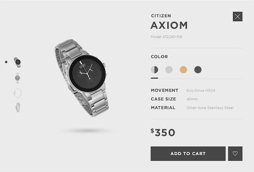 product page design